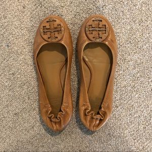 Tan Tory Burch Flats